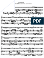 Sonata No. 3 in B Minor For Flute and Continuo (Piano)