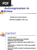 Download Vector Auto Regression in Eview Ike by gbengaode SN17747052 doc pdf