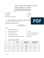 Design Calculations of Storage Tank: According To API 650 Code, 11 Edition