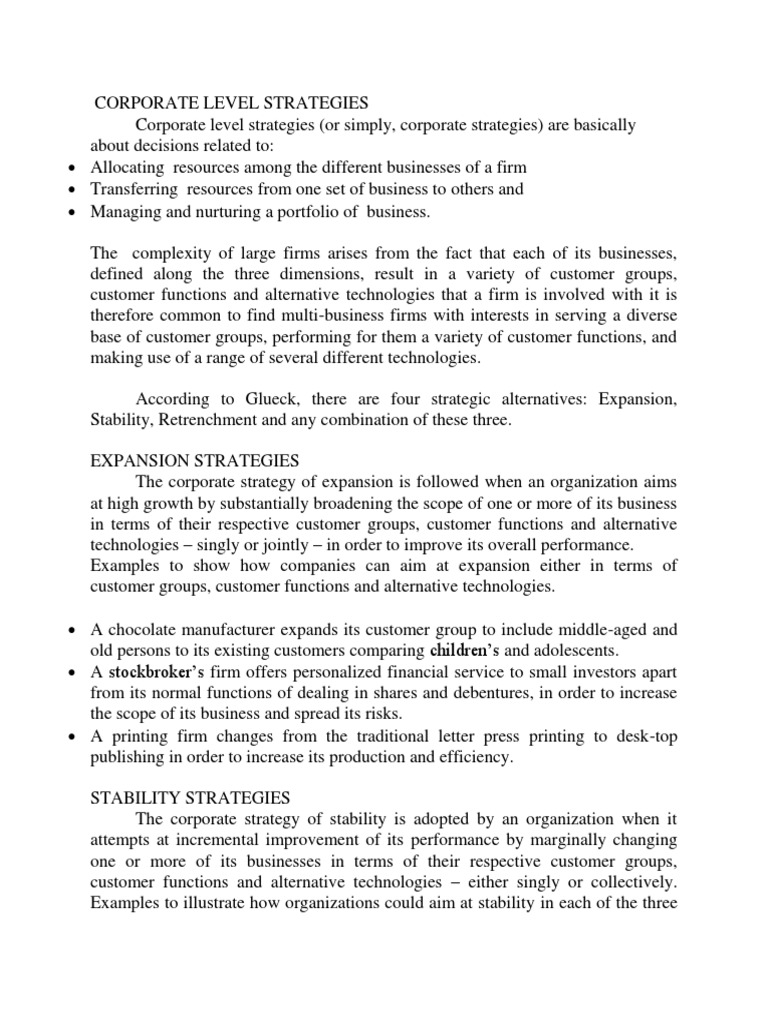 Types of functional level strategy image