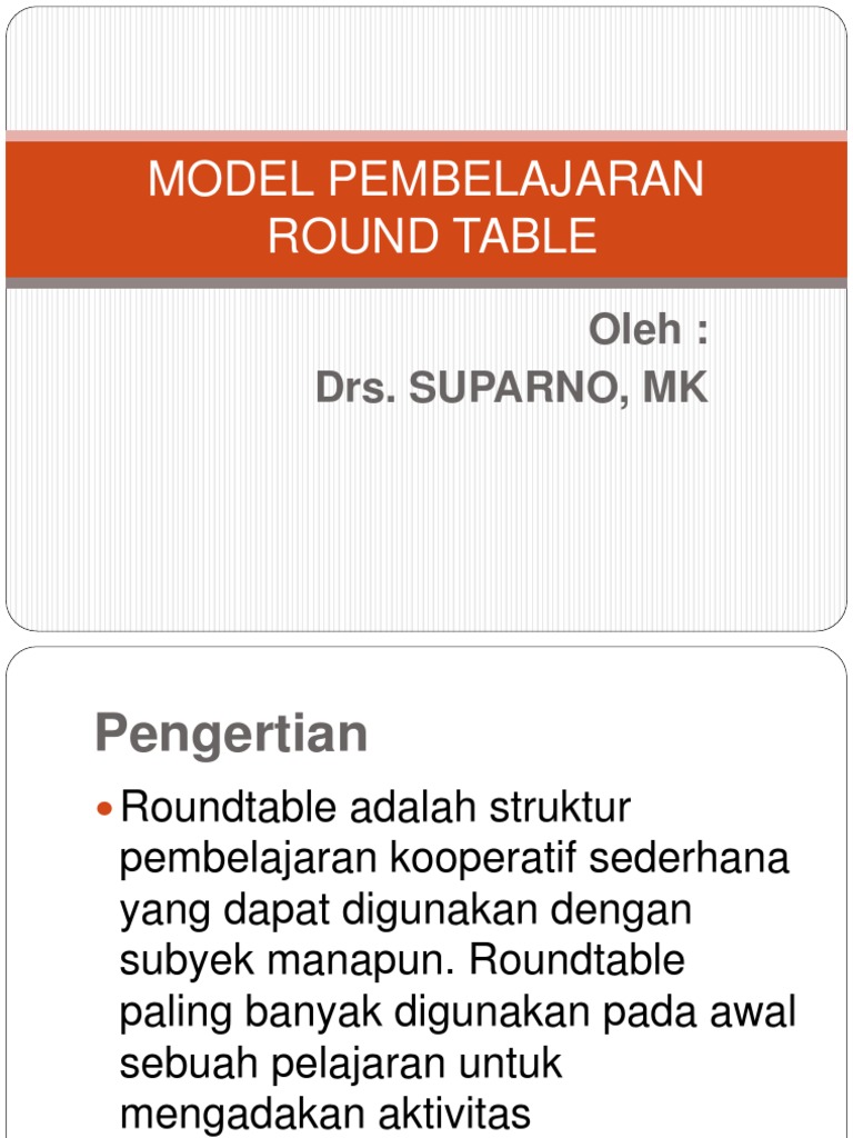Model Pembelajaran Roundtable