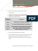 Fundamentos de Administración Unidad 2. Proceso Administrativo Evidencia. Desarrollar El Proceso Administrativo de Una Empresa