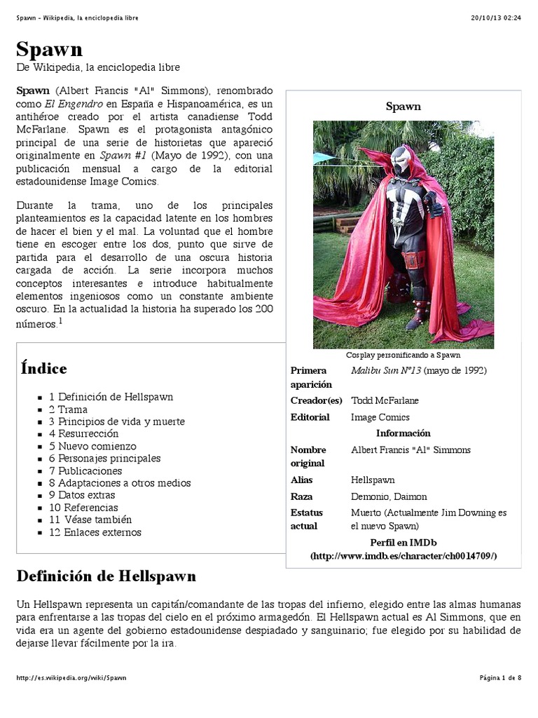 Spawn - Wikipedia, La Enciclopedia Libre | PDF