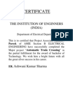 Certificate for Completing Major Electrical Engineering Project