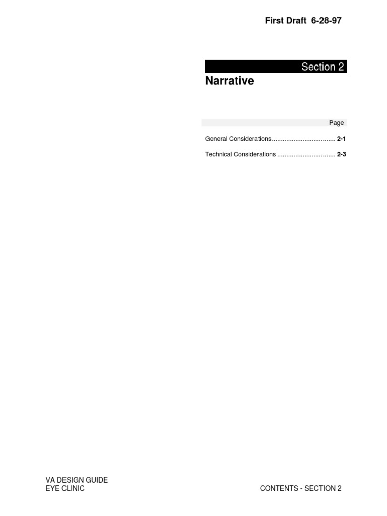 Narrative: Section 2 | PDF | Lighting | Veterans Health Administration