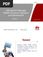 Owl000104 Imanager m2000 v2 Server O&m Issue 2.1