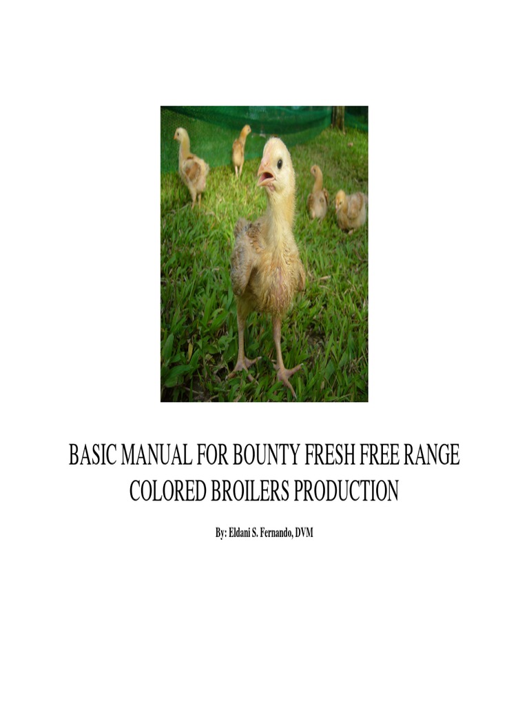 Basic Manual For Free Range Colored Broiler Production | PDF | Broiler ...