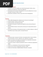 Principles of Management (Question Bank)