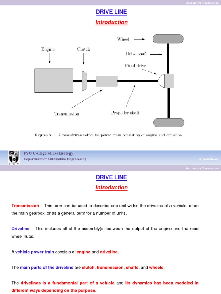 Automotive Driveline and Transmission Guide | PDF | Axle | Propeller