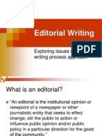 Editorial Writing: Exploring Issues Using The Writing Process Approach