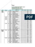 Jadwal Kuliah SP 2013 s1