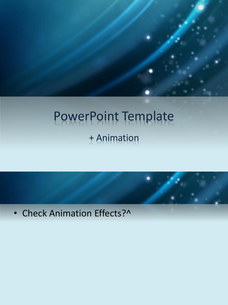 PowerPoint Template with Animation Effects | PDF