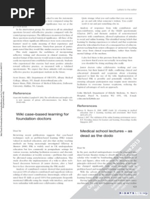 Sharma_Medical school lectures â as dead as the dodo