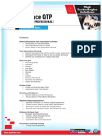 HTS Advanced QTP Course Contents - June 2012