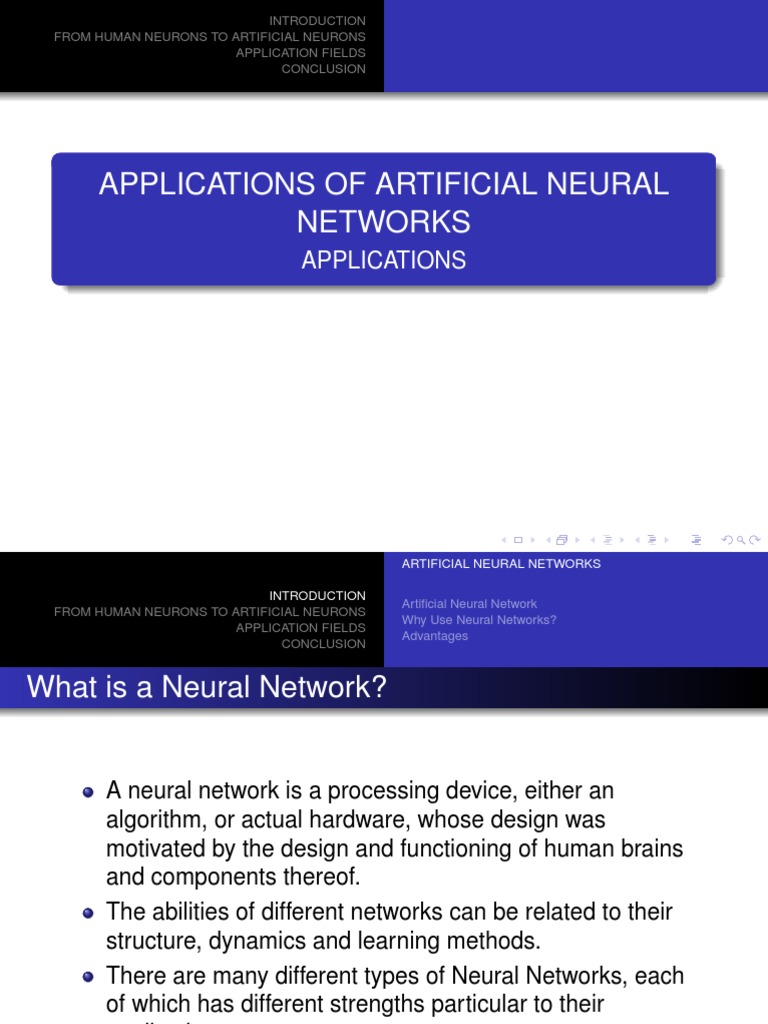Artificial Neural Networks Applications | PDF | Artificial Neural ...