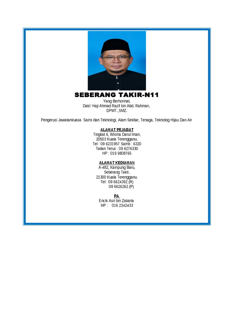 Dato' Haji Ahmad Razif | PDF