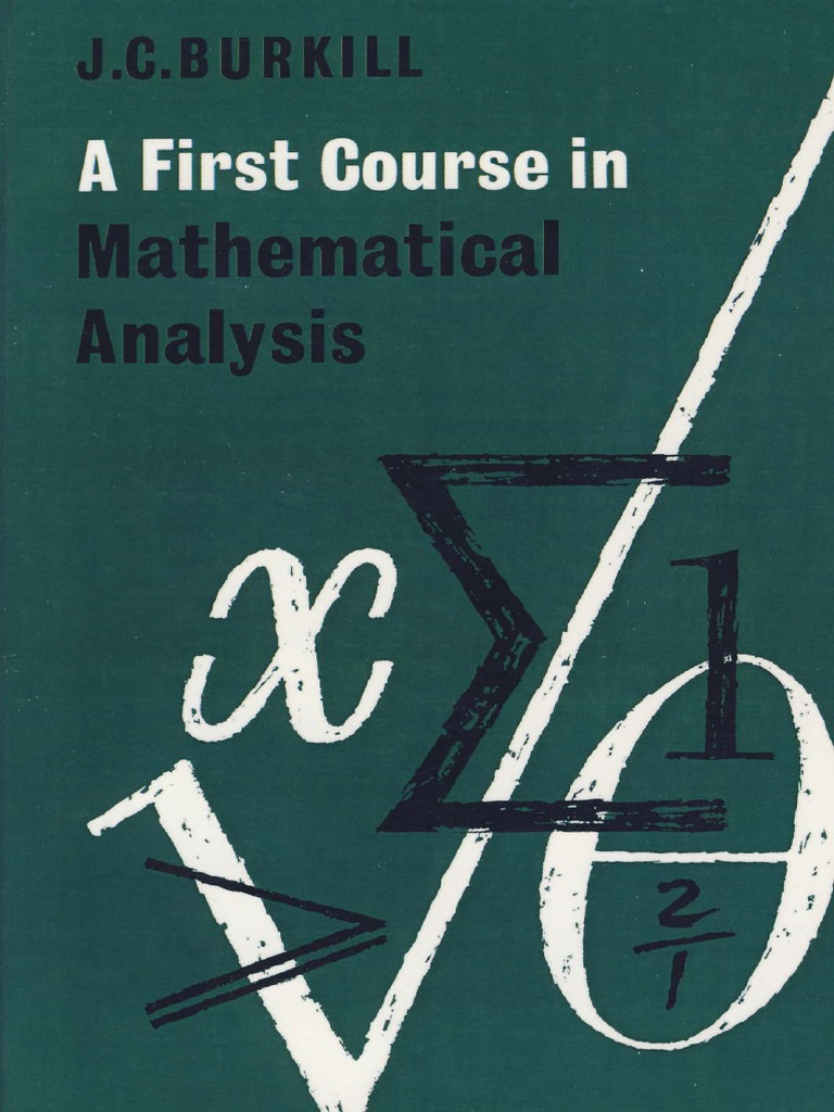 BURKILL A FIRST COURSE IN MATHEMATICAL ANALYSIS PDF visual data 6