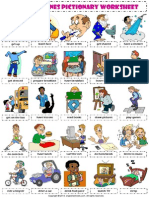 Daily Routines 1 Pictionary Poster Vocabulary Worksheet