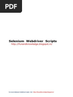 Selinium Webdriver Scripts