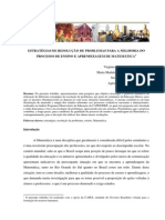 Estratégias de Resolução de Problemas para A Melhoria Do Processo de Ensino E Aprendizagem de Matemática