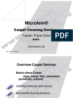 Microfein®: Carpet Cleaning Seminar Trainer: Frank Doss