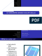 Si Nano Wire Based Solar Cells