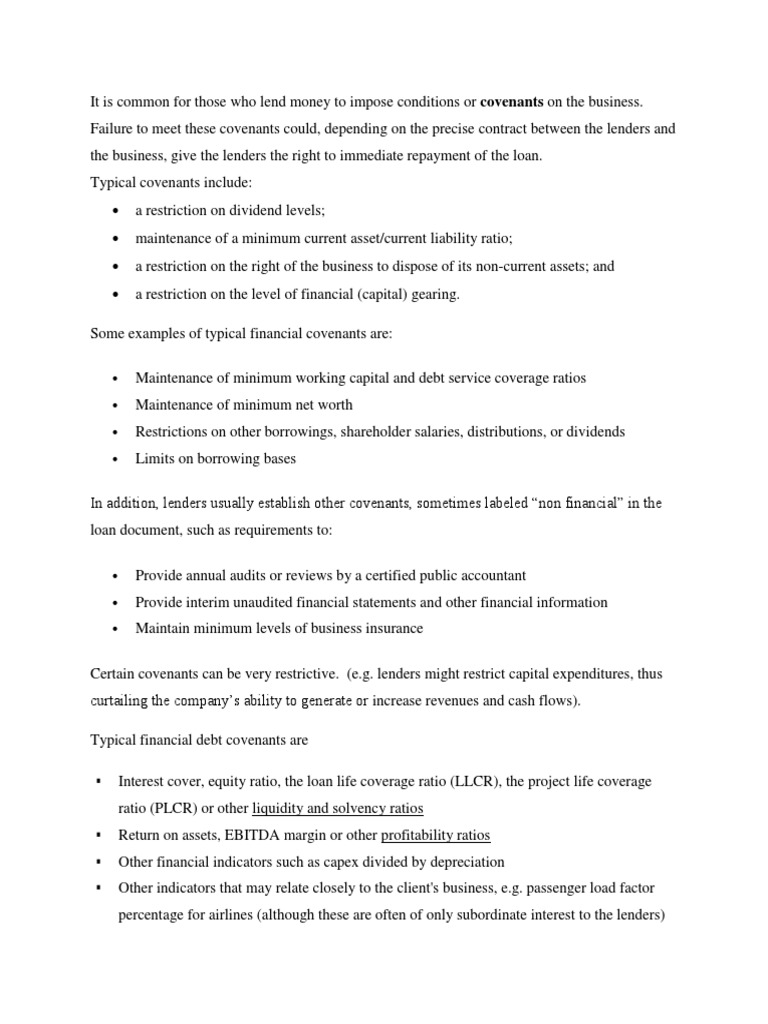 What Are Banking Covenants? | Debt Covenants Explained: A Guide for ...