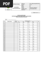 Daftar Kehadiran Anggota Ekstrakurikuler PMR Wira Unit SMK Negeri 1 Sukalarang