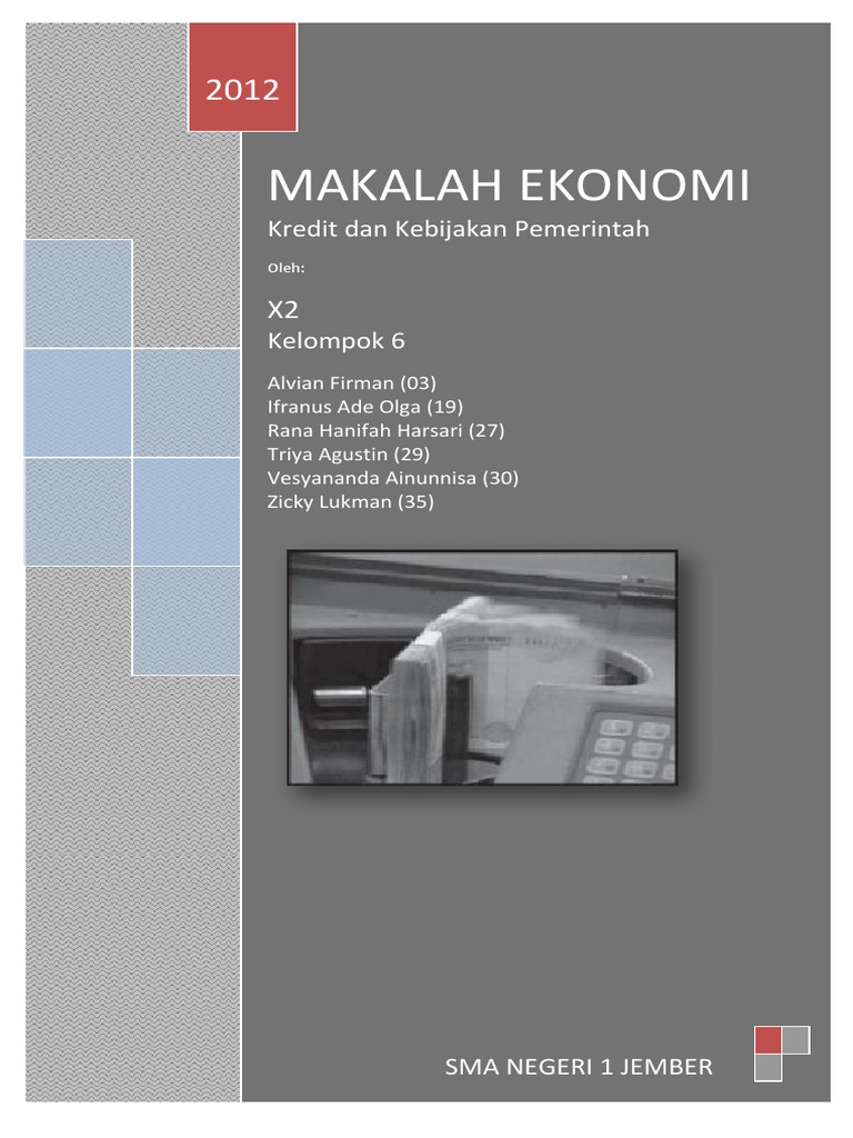 Makalah Ekonomi Kelas X