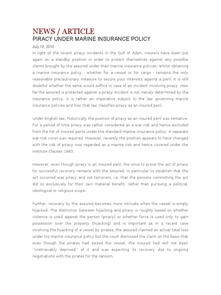 Piracy case study image