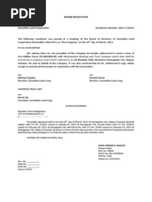 Board Resolution