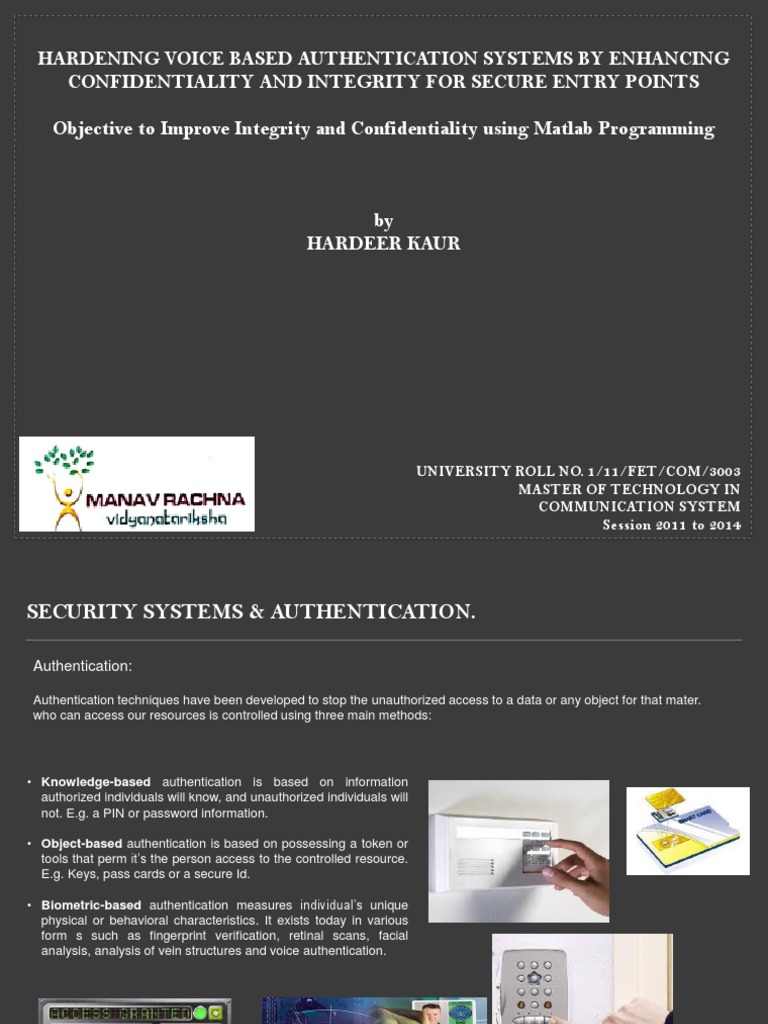 Presentation Voice Recognition | PDF | Speech Recognition | Authentication