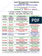 Synerquest-Public Training Schedule For Oct-Dec 2013 Ver14