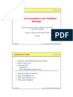 Financial Econometrics and Statistical Arbitrage: Administrative Details