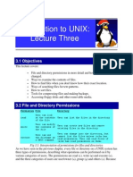 Introduction To UNIX: Lecture Three: 3.1 Objectives