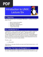 Introduction To UNIX: Lecture Six: 6.1 Objectives