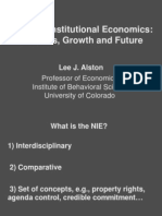 ALSTON, Lee J. the New Institutional Economics - Its Roots, Growth and Future