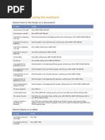 Select Text by Using the Keyboard
