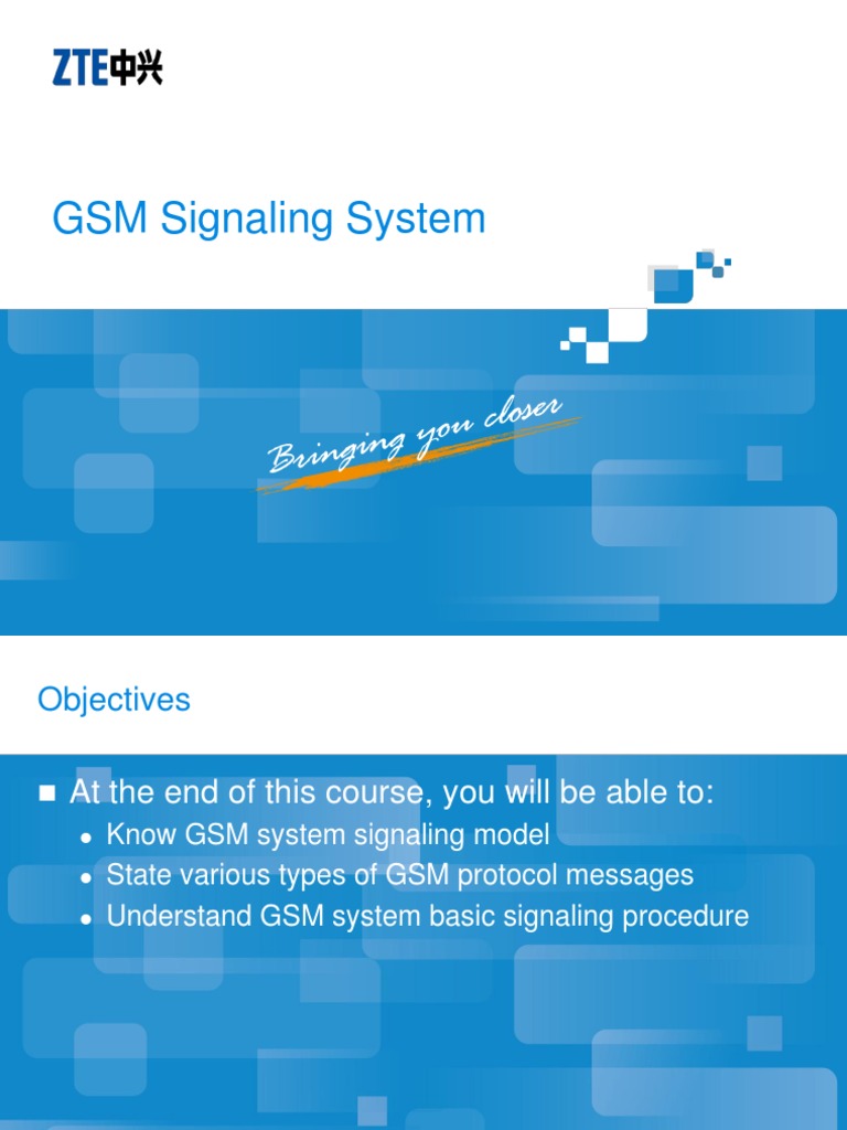 GSM Signaling System Overview | PDF | Mobile Telecommunications ...