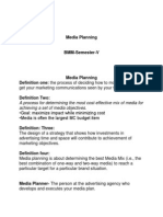 Media Planning Process and Components
