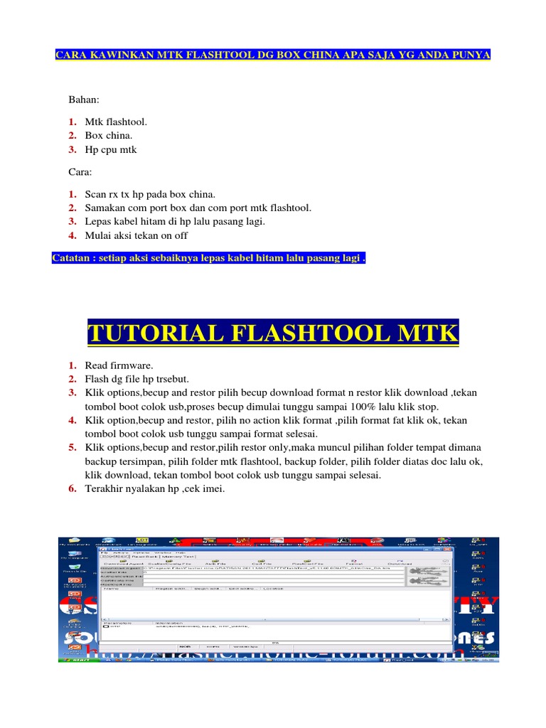 Tutorial Flashtool MTK & Kumpulan Tombol Boot MTK Usb Flashtool & Cara ...