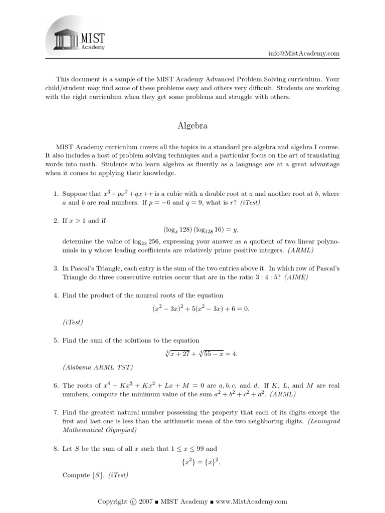 Advanced Ps Samples | PDF | Algebra | Prime Number