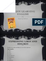 I Enjoy Learning English: Expressing Preferences