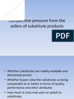 Competitive Pressure From the Sellers of Substitute Productsggg