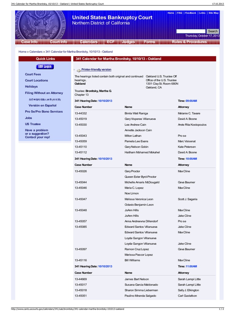 Nevada Bankruptcy Court Calendar Printable Word Searches