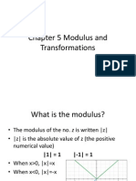 Modulus and Transformations