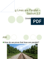 Proving Lines Are Parallel Section 3 3