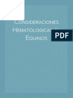 Consideraciones Hematologicas en Equinos