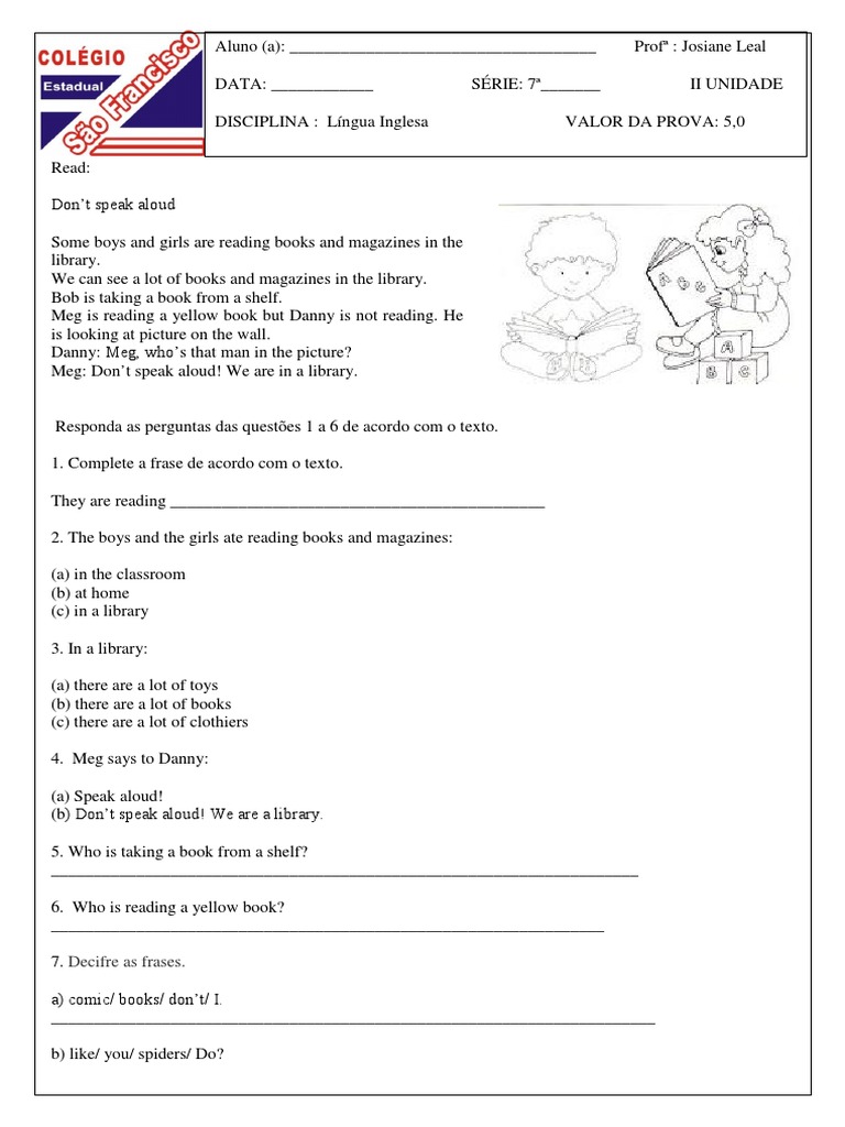 Apostila De Ingles 7 Serie 8 Ano Volume 2