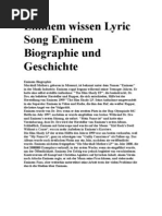 Download Eminem Wissen Lyric Song Eminem Biographie Und Geschichte by gergfertzerdkergrd SN17760765 doc pdf